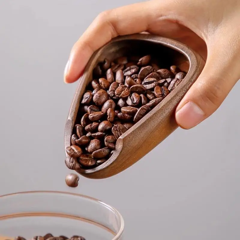 A0nc الخشب القهوة حبة القهوة صينية القهوة ترجيح أداة قياس خشب الخشب لتناول القهوة