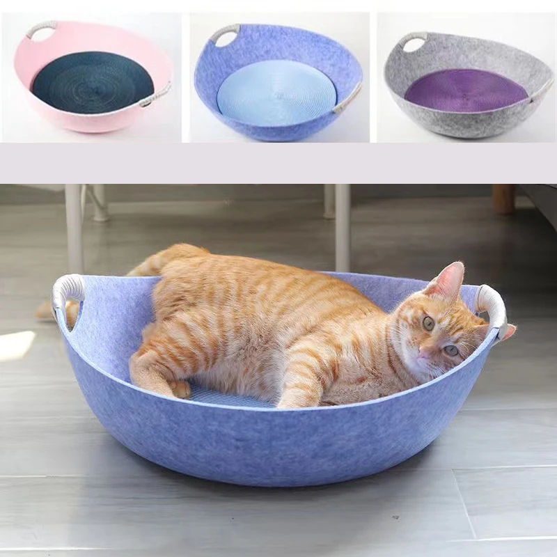 

All Season Pet Mat Cat Beds House Felt Cloth Dog Sleeping Basket Bag Comfortable Breathable Kitten Puppy Nest Cats Dogs Bed