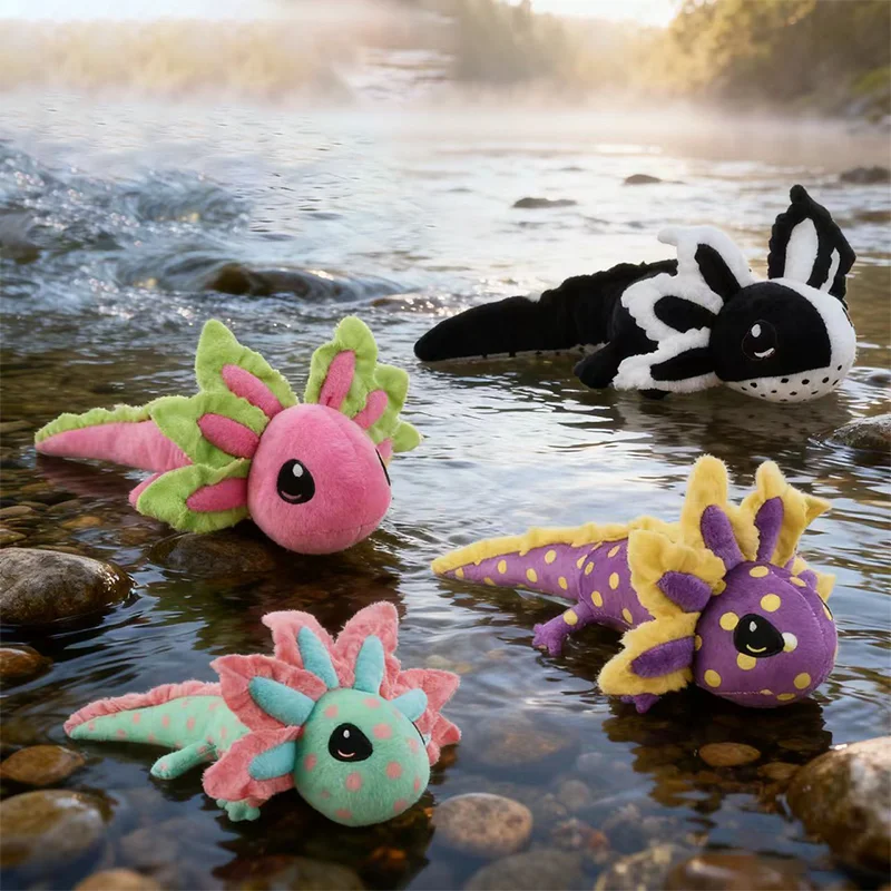 45 CM Multi-colorato Simulato Axolotl Peluche Animale di Peluche Del Fumetto Salamandra lucertola Morbido Simpatico Pesce Accompagnare Il Sonno Giocattolo Regali per Bambini