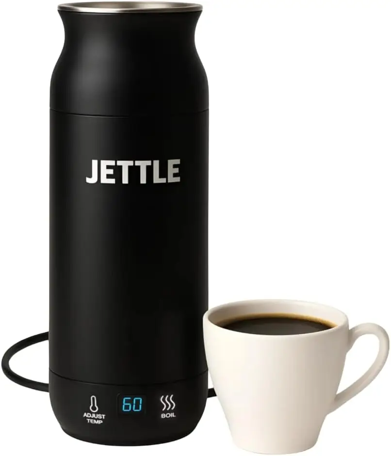 

Portable Electric Kettle with Temperature Control, Auto Shut-Off, LED Display for Tea, Coffee, Soup - 450ml Stainless Steel