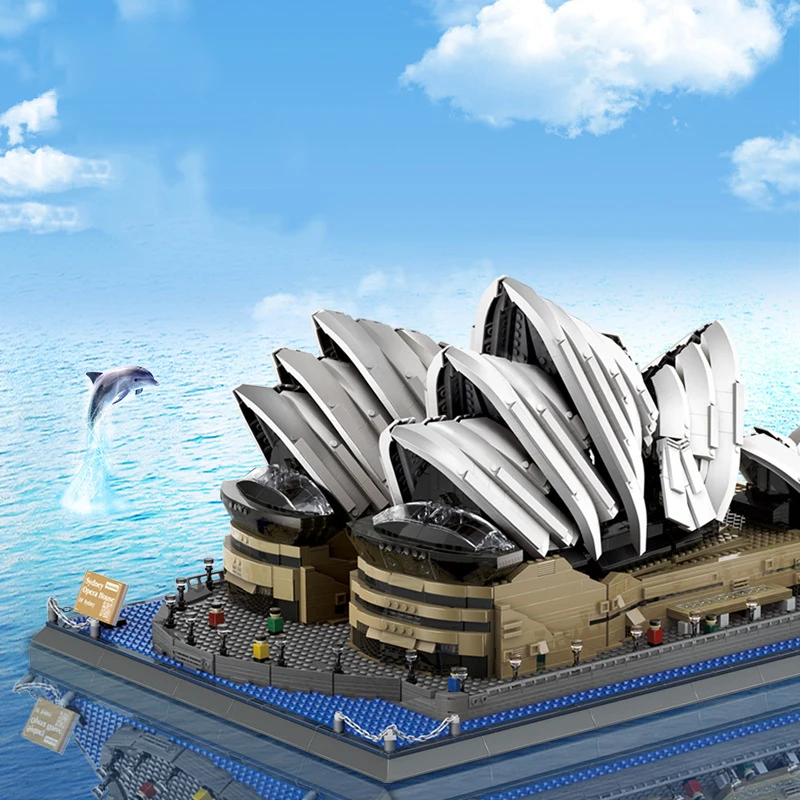 Wereldberoemde moderne KUNST Architectuur Australië Sydney Opera House Bouwsteen Bouwmodel Sets Speelgoed Bakstenen voor geschenken