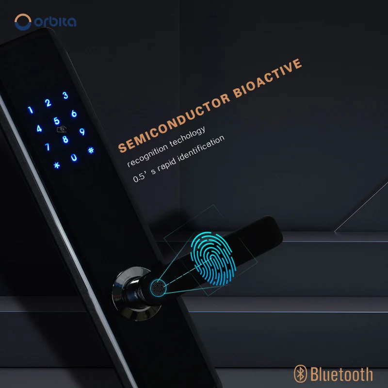 2022 رائجة البيع TT قفل واي فاي App قفل الباب الذكي بصمة الإلكترونية مقبض الباب قفل رقمي بدون مفتاح للمنزل الذكي #2