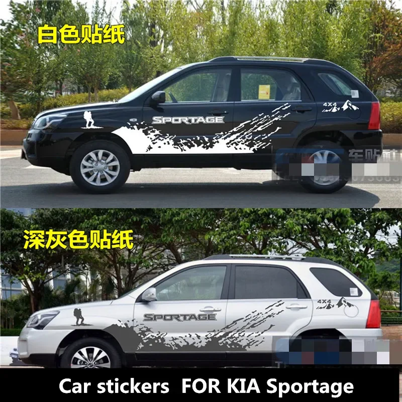 

Автомобильная наклейка для KIA Sportage, дверной кузов, индивидуальный внешний вид, модная спортивная модификация, виниловая наклейка
