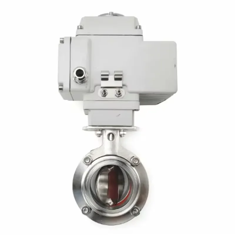 304 Stainless Steel Electric butterfly Valve D981X Sanitary Switch Valve Clamp Type l Quick-install butterfly Valve