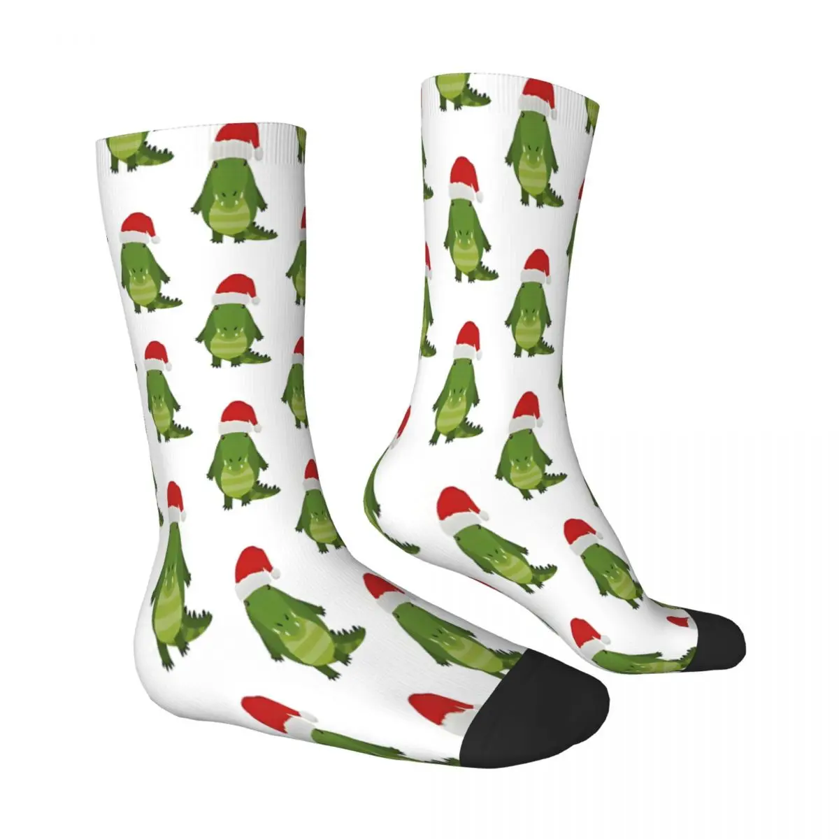 Christmas Crocodile Socks Male Mens Women Winter Stockings Polyester