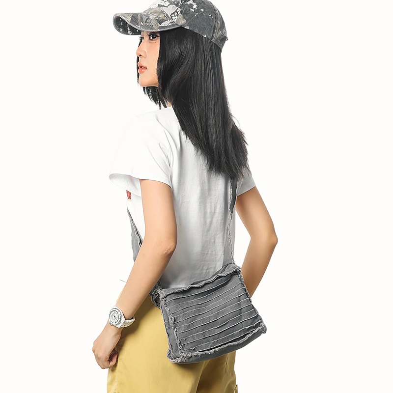

Small Canvas Women's Bag Handbags Casual Shoulder Cross Bag Vintage Eco Bag Korean Messenger Bag Y2K Satchel Inner Phone Pocket