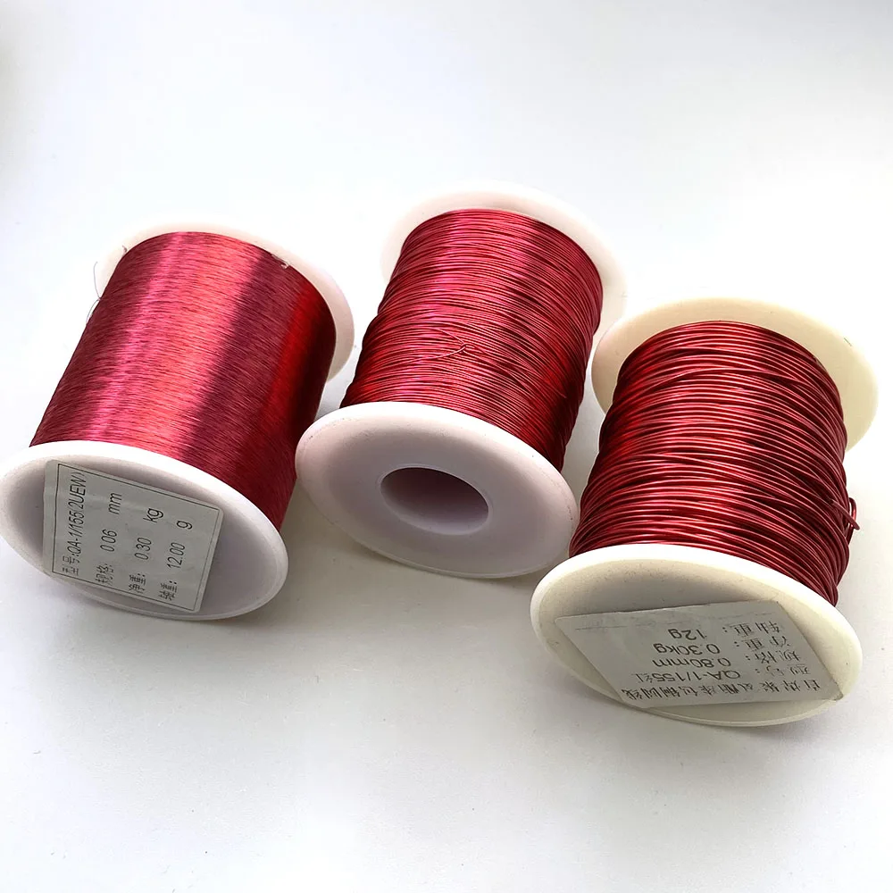 

300g Red/copper color QA-1/155-2UEW 0.04mm to 1.5mm Cable Copper Wire Magnet Wire Enameled Copper Winding Wire Coil Copper Wire