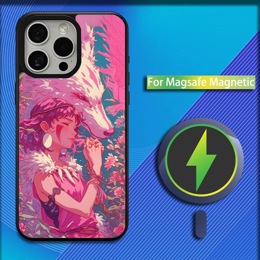 M-Mononoke H-Himes Phone Case For iPhone 16,15,14,13,12,11,Plus,Pro,Max,Mini Magsafe Magnetic Wireless Charging