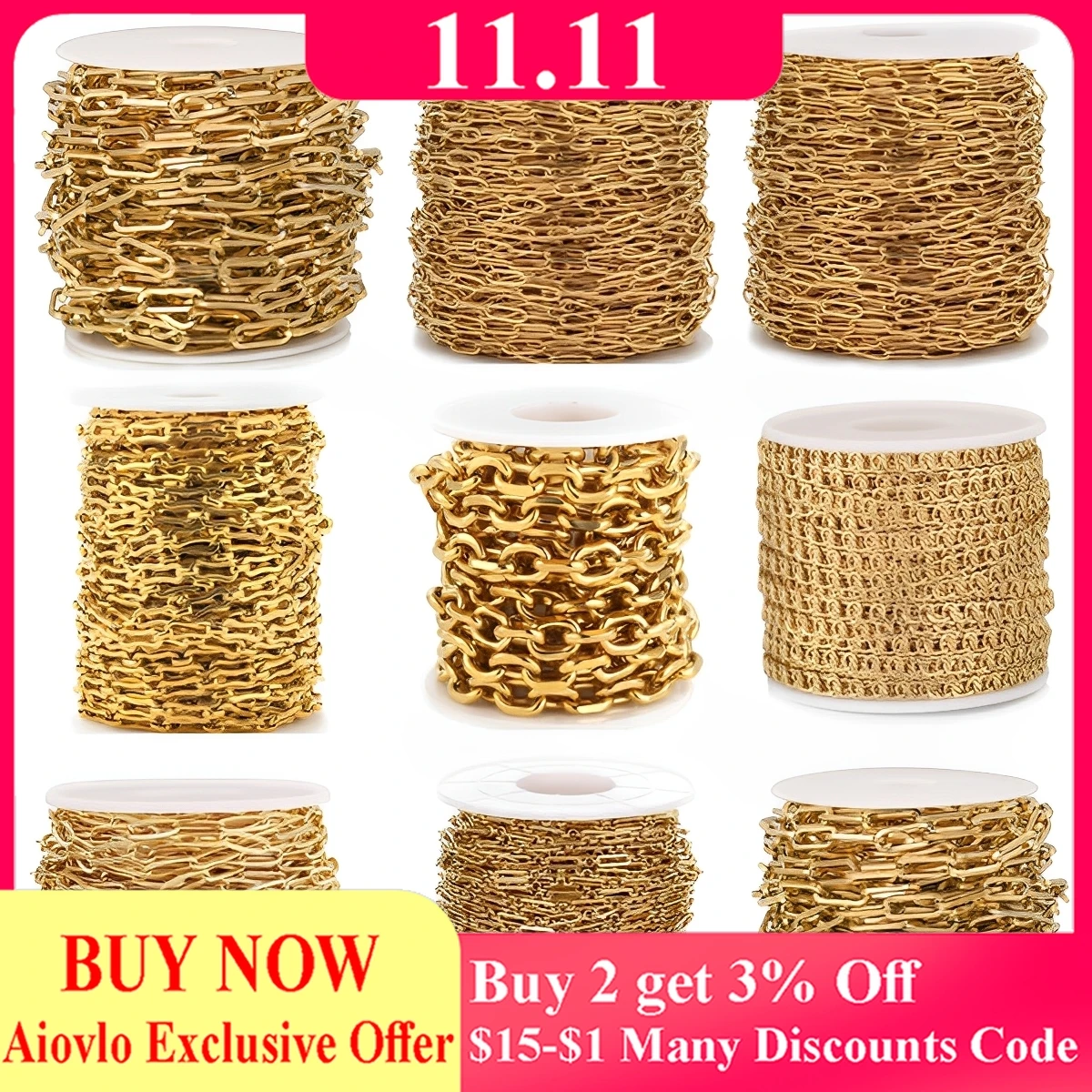 1Meters Stainless Steel Oval Link Cable Chains DIY Jewelry Making Necklace Findings Crafts Bracelet Anklet Body Chain Wholesale