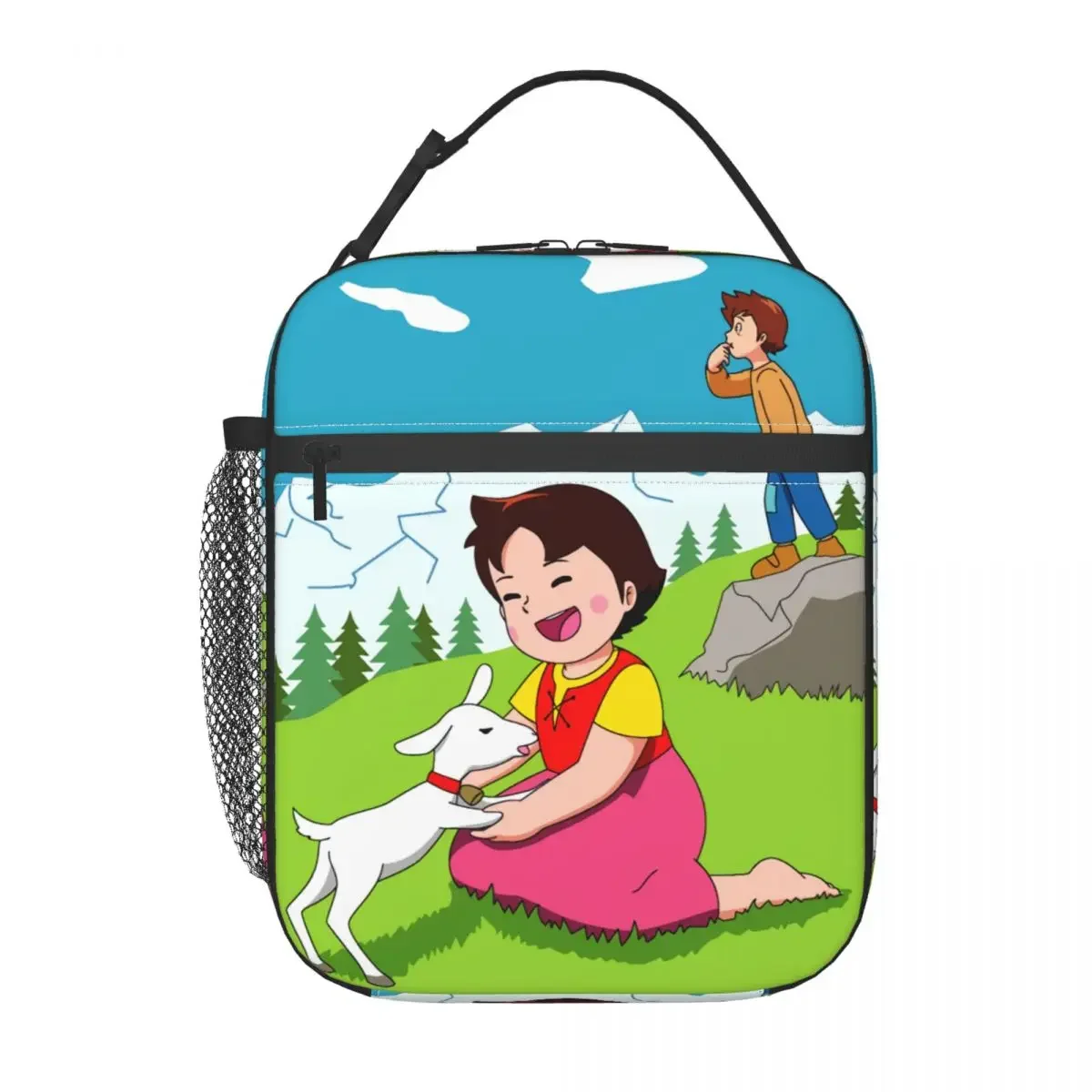 Heidi The Girl From The Alps Insulated Lunch Bag for Women Animc Comic Cartoon Thermal Cooler Lunch Box Office Picnic Travel