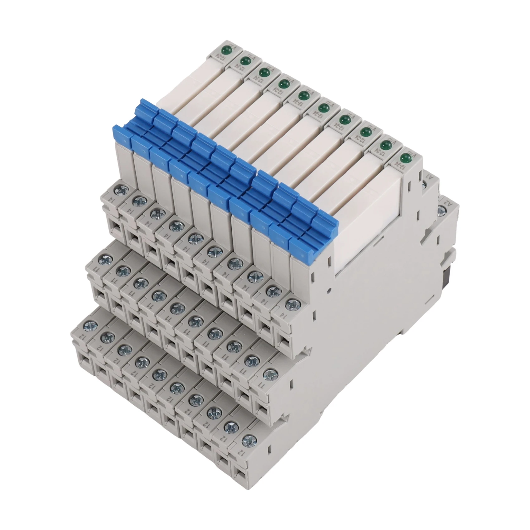 A64K 10PCS DIN Rail Relay Module 41F Slim Relay With LED 6A 24V 41F-24-ZS High Frequency Relay, 41F-1Z-C2-1