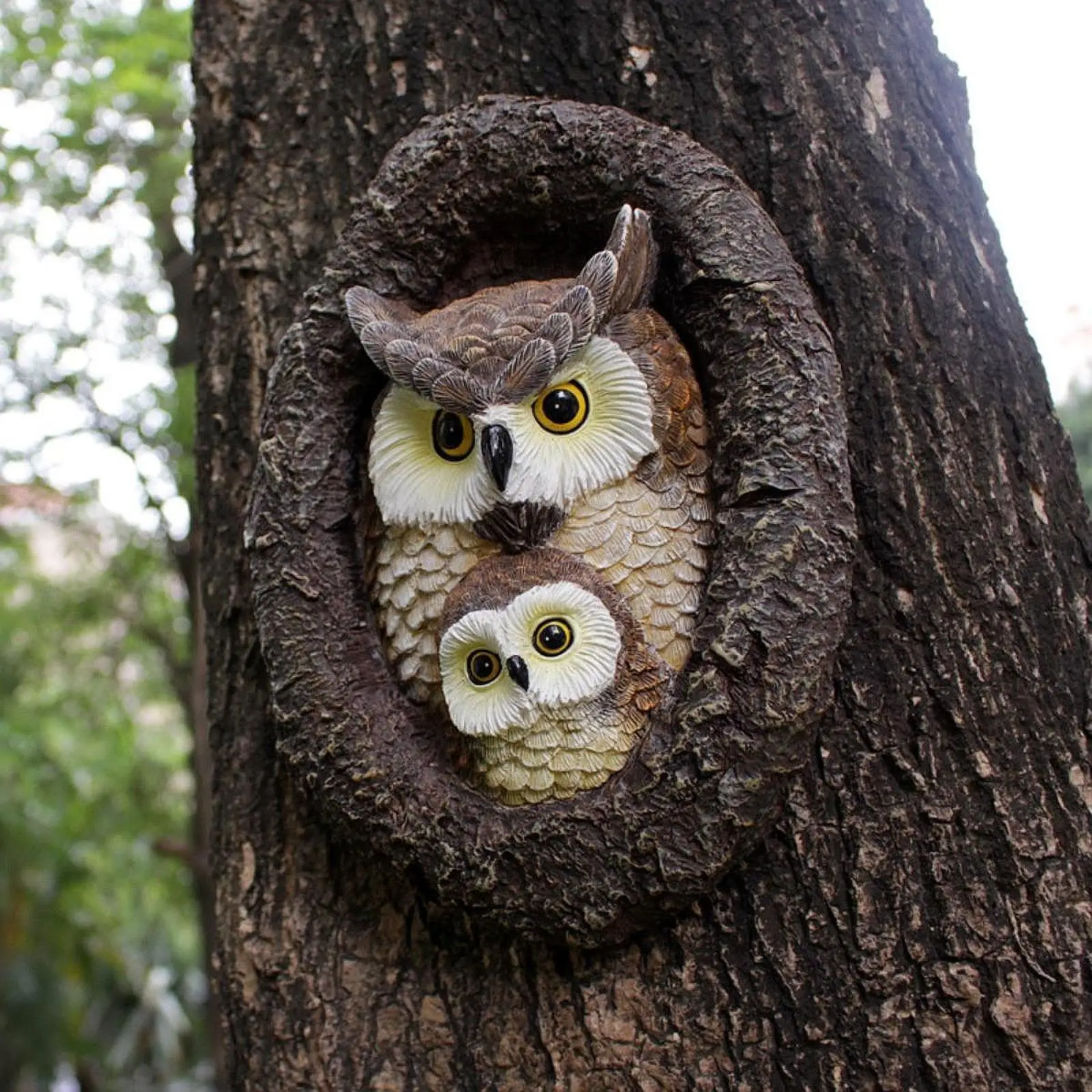 

Оческа совы, обниматель дерева, садовые статуи, сова, смола, дерево, лицо, подарки, садовый пикер, художественные украшения для двора, лужайки, многоцелевые