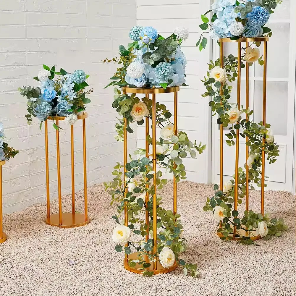 4pcs/10pcs)Factory Direct Flower Stand Wedding Decoration 40-100cm Round Flower Stand Road Guide Pedestal Table Centrepiece Wedd