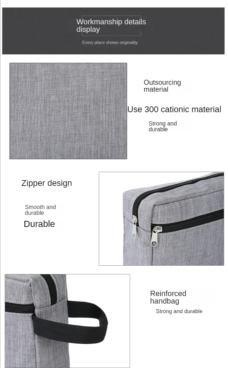 Tragbare Aufbewahrungstaschen für Herren, Kulturbeutel, Rasiersack, Kulturbeutel, Reisetasche, Kosmetiktasche für Damen, Make-up-Tasche, Organizer – Detail 5