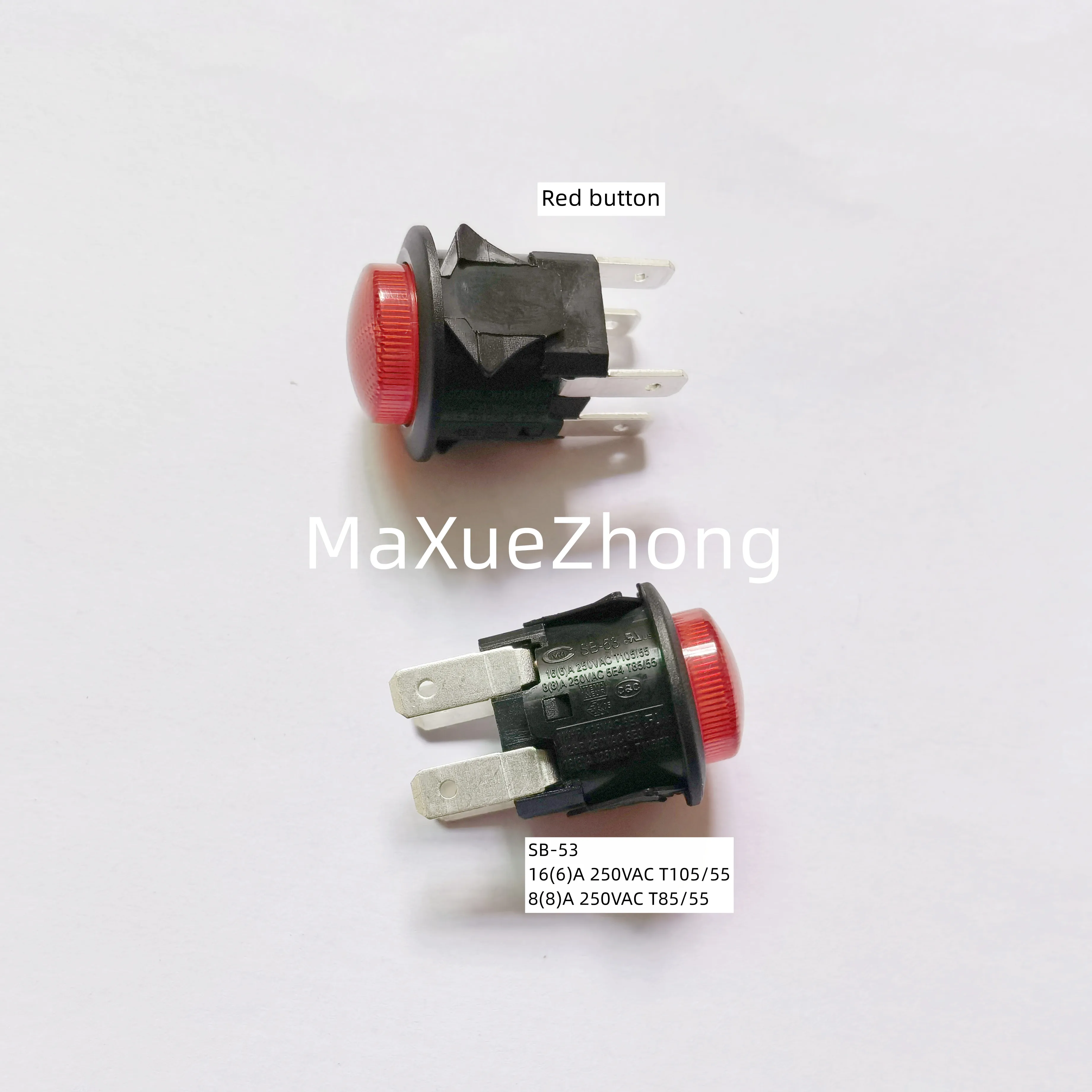 

Original new 100% import 20MM SB-53 circular button switch 4pin with green red light self-locking power switch 16A250V