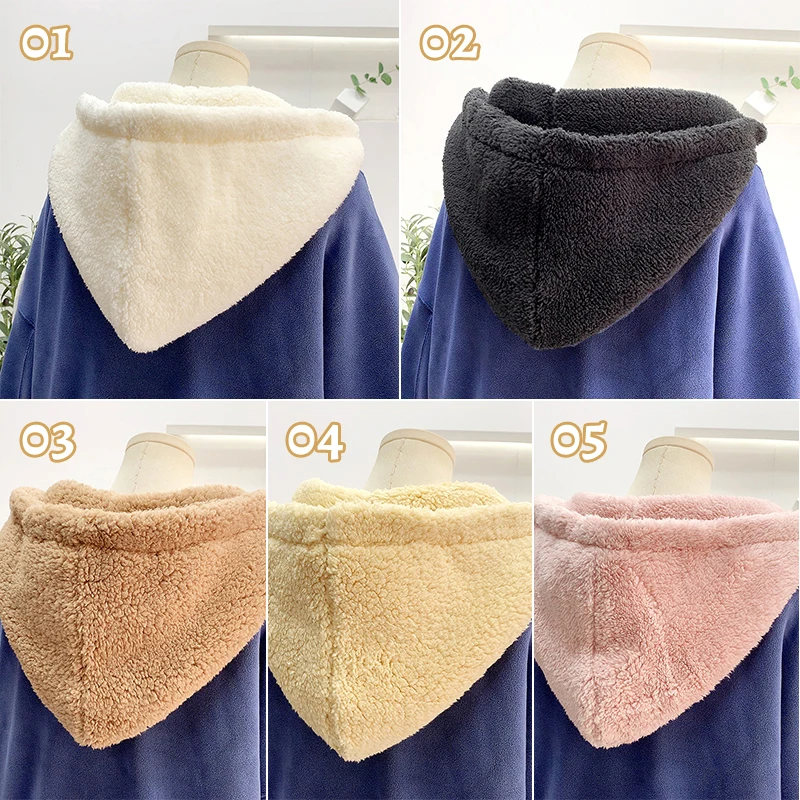 Unisex Fleece Detachable Hat Fluffy Fake Hooded Collar For Winter Coat Jacket Hooded Bonnet Winter Warm Fur Hat With Neck Collar