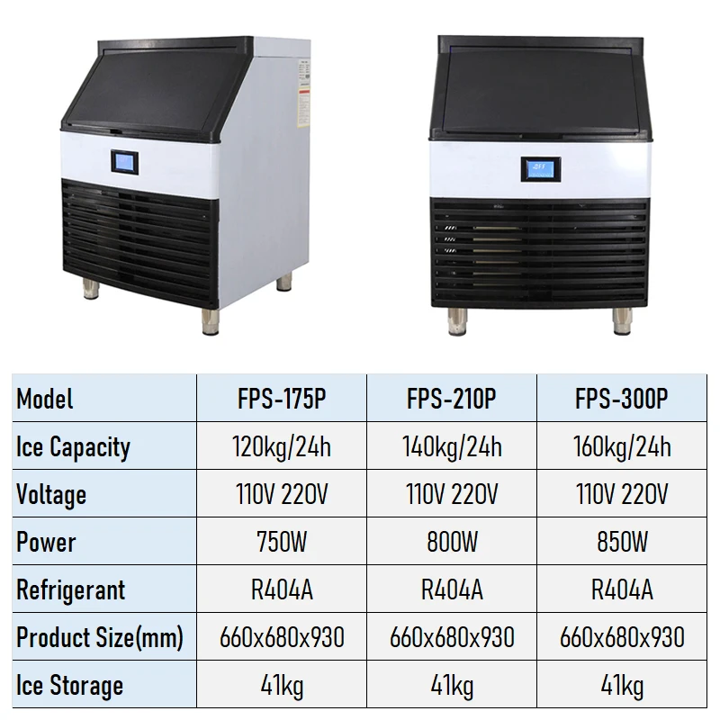 Ice Making Machine 120kg Automatic Ice Cube Block Maker Commercial Ice Maker Machine For Business Price Beverage