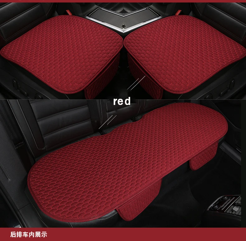 Auto sitz abdeckung vorne/hinten flachs sitz schützen kissen automobil sitzkissen protector pad auto abdeckungen matte schützen – Detail 6