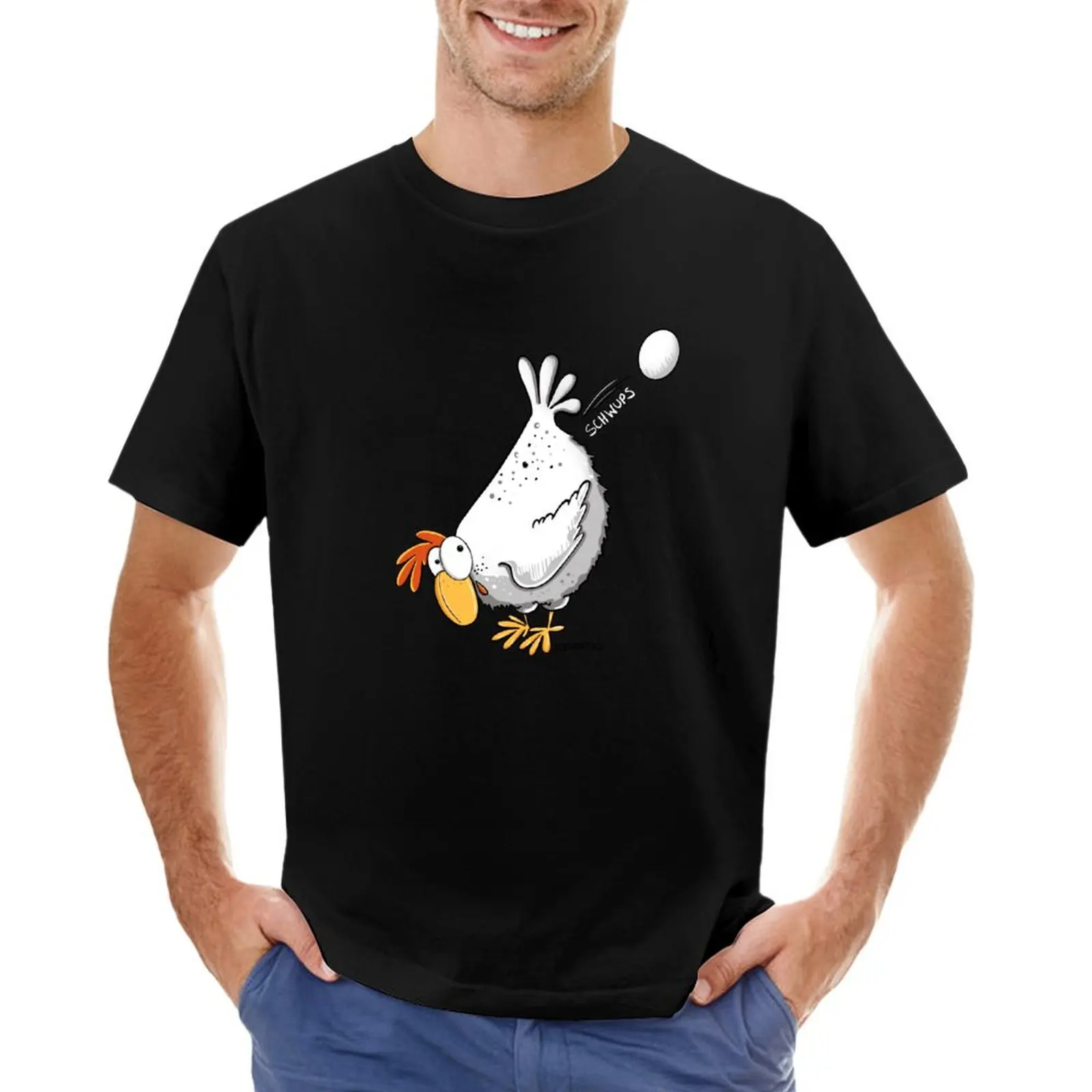 Happy Chicken Lays an Egg T-Shirt essential t shirt anime tshirt graphics basketball graphic tees Men's clothing