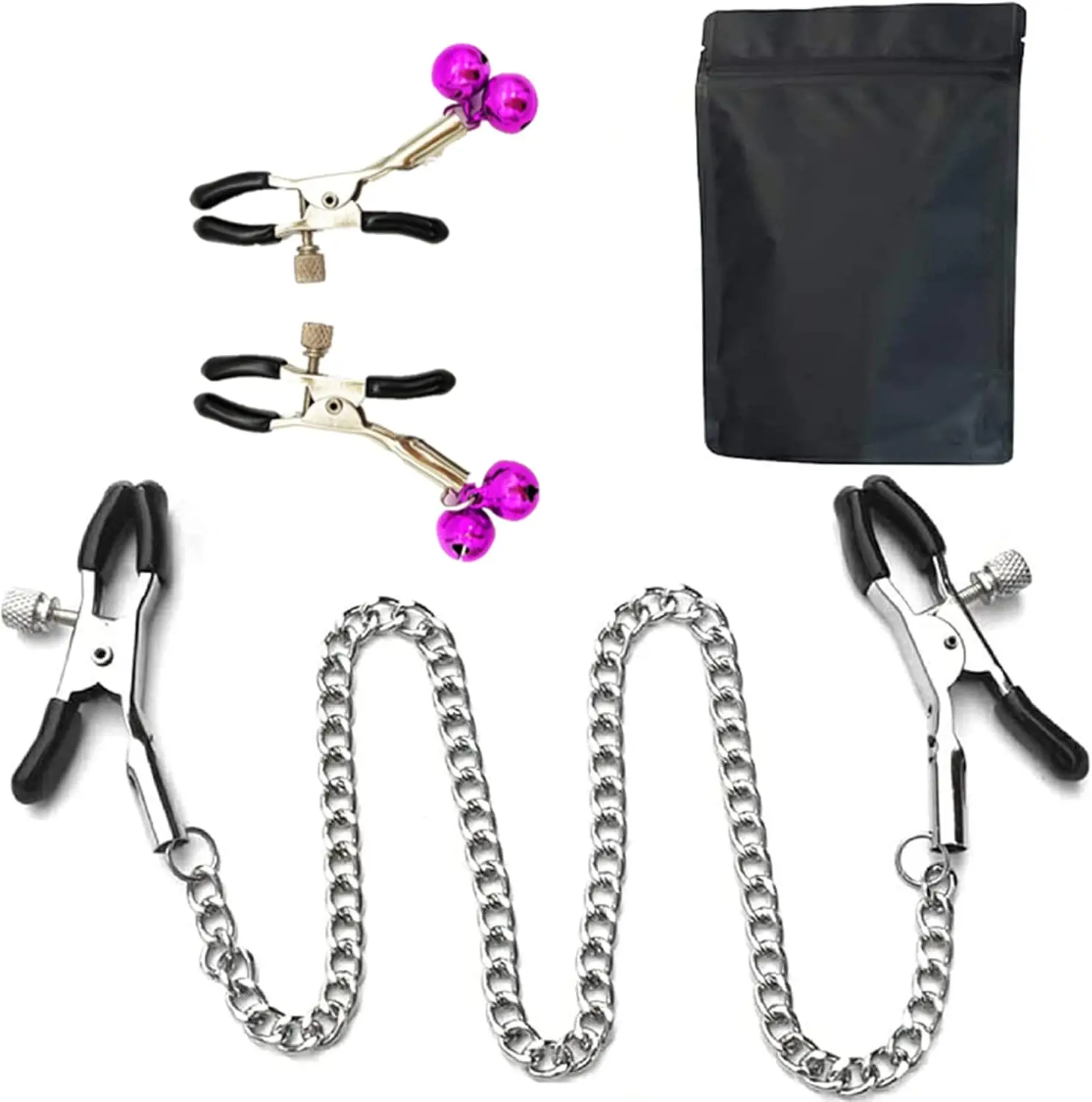 

Adjustable Metal Nipple Clamps Non-Piercing Adjustable Metal Nipple Clamps On Nipple Rings Decorative Clip for Clothing