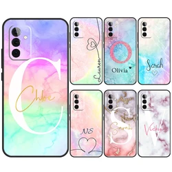 PERSONALISED initials name rainbow Case For Samsung Galaxy A33 A53 A13 A12 A32 A52 A14 A34 A54 A15 A25 A35 A55 A71 A51 Coque