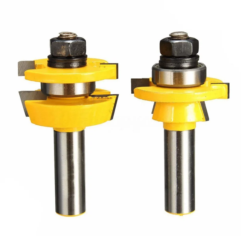 

AC88-6PCS Rail Router Bit 1/2 Inch Shank Shaker Woodworking Chisel Cutter