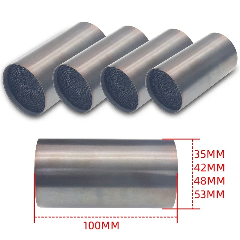 35/42/45/48/50/53mm Universal Motorcycle Front Mid End Exhaust Muffler Catalyst DB Killer Europe 1 Honeycomb Liner