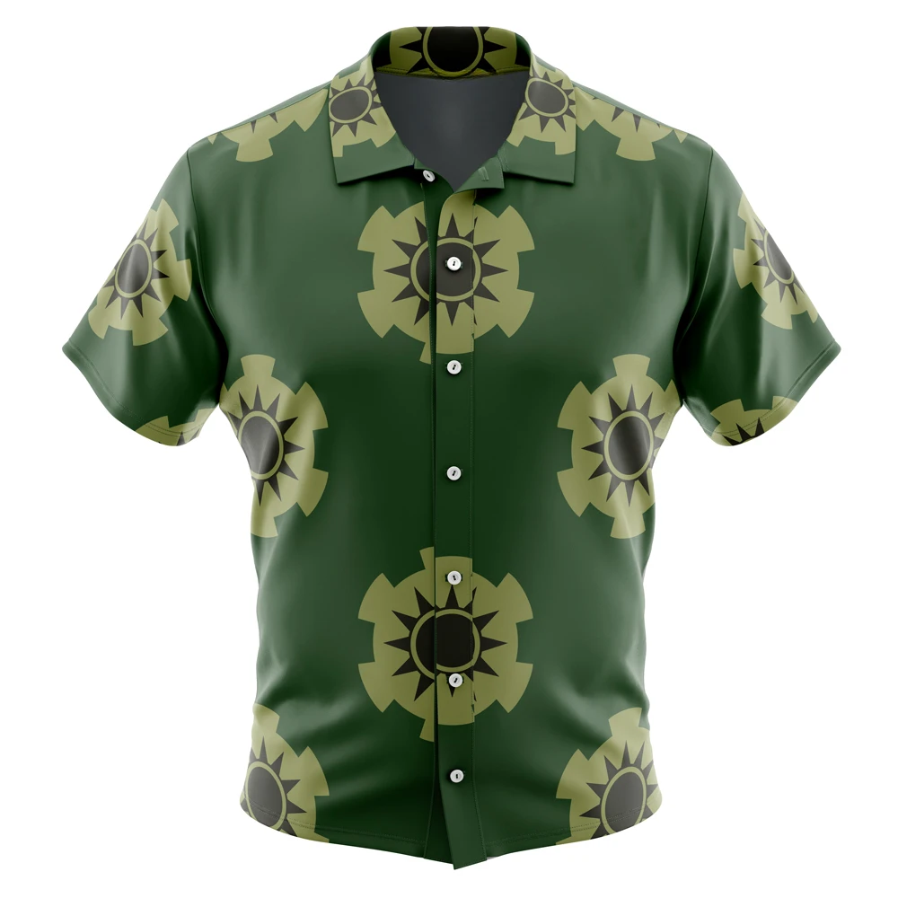 

Zoro’s Wano Pattern One Piece Button Up Hawaiian Shirt Men's Japanese Casual Shirt Summer Wear