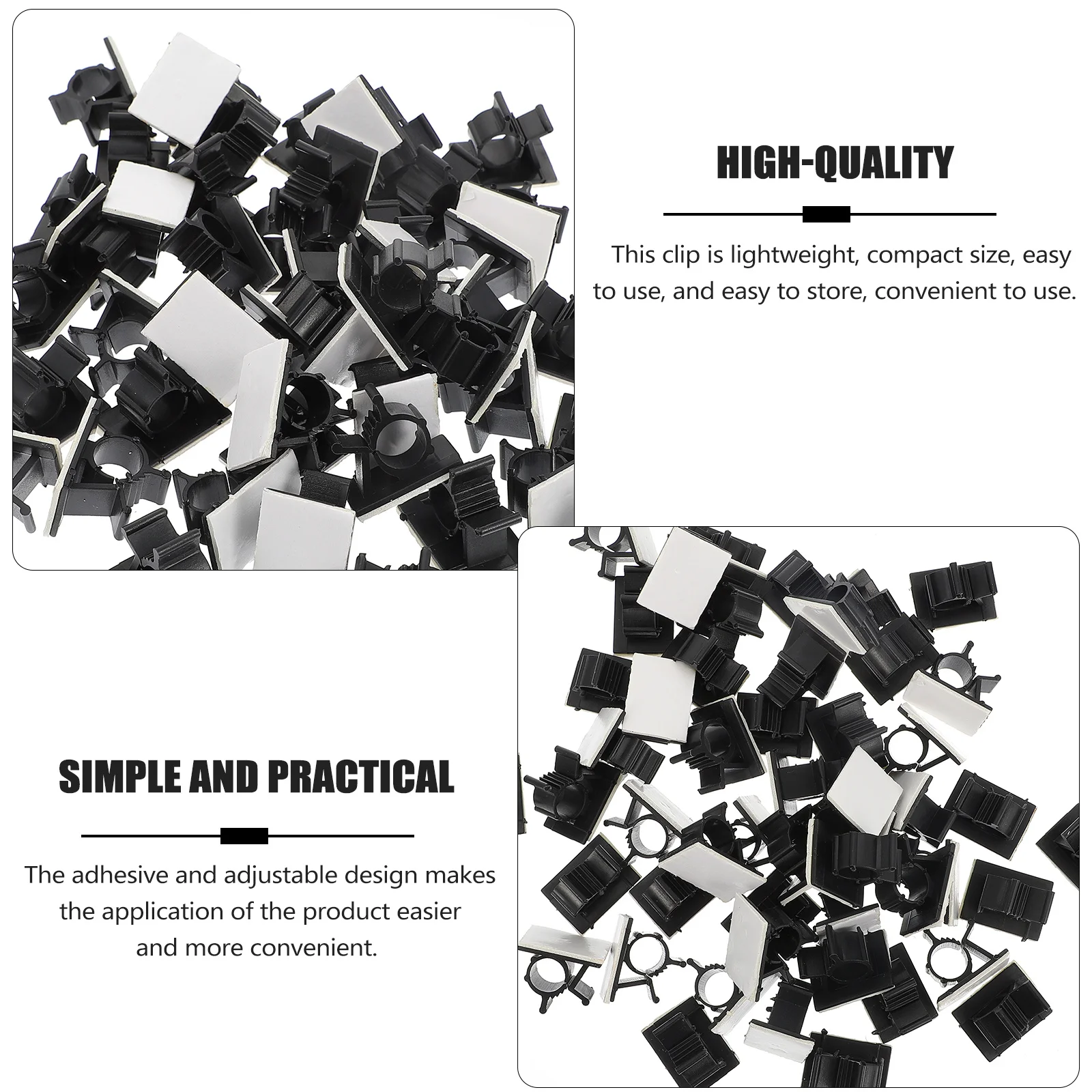 

50 Pcs Adjustable Line Card Household Cable Fixation Holder Fixed Organizer Cord Management Clamps