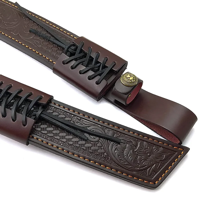 Samurai Schwert Scheide Ledertasche handgemachte Rindsleder Messer Fall Outdoor gerade Messer Ledertasche Rindsleder erste Schicht Scheide