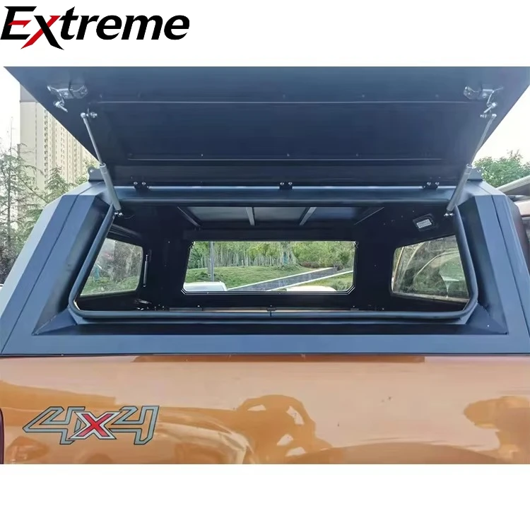 4x4 Pickup Pickup Car Accessories  off Road Steel Aluminum Canopy Hardtop for Double Door Cab Toyota LC79 Rear Camper Canopy