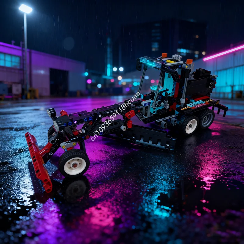 512 pièces MOC niveleuse routière modèle technique blocs de Construction Construction assembler bricolage créatif idée cadeau de noël brique jouets enfants