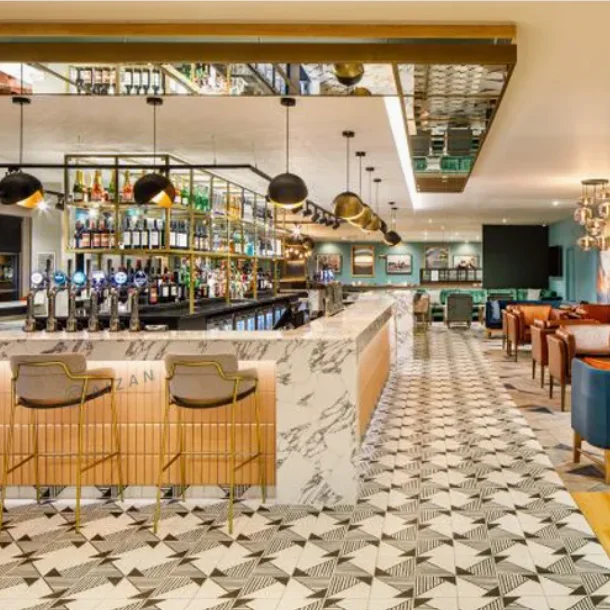 Artificial Marble Stone Modern Bar Counter For Restaurant Hotel Lounge Cafe Coffee Shop