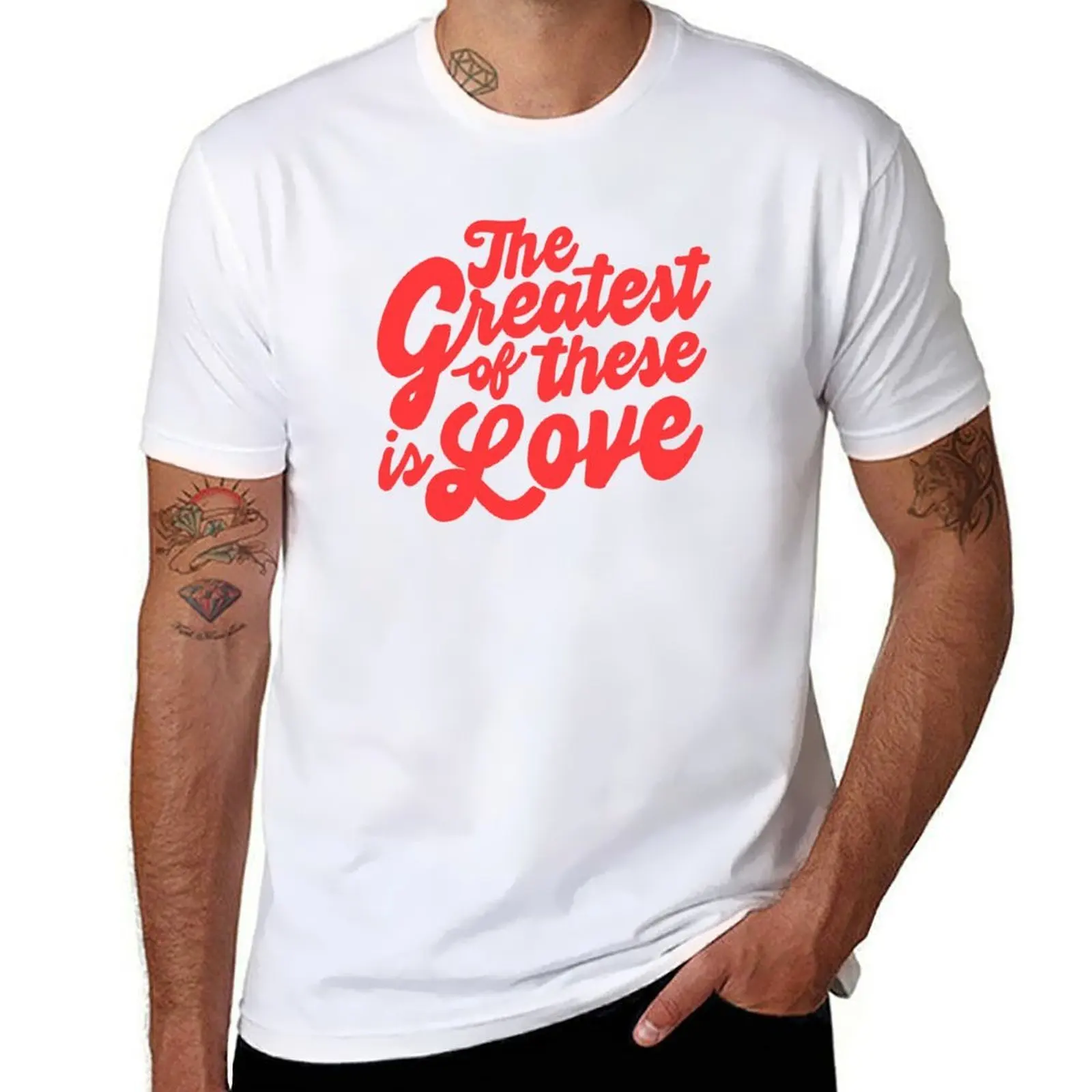 

the greatest of these is love T-Shirt man t shirt luxury man t shirts for men casual T-Shirt