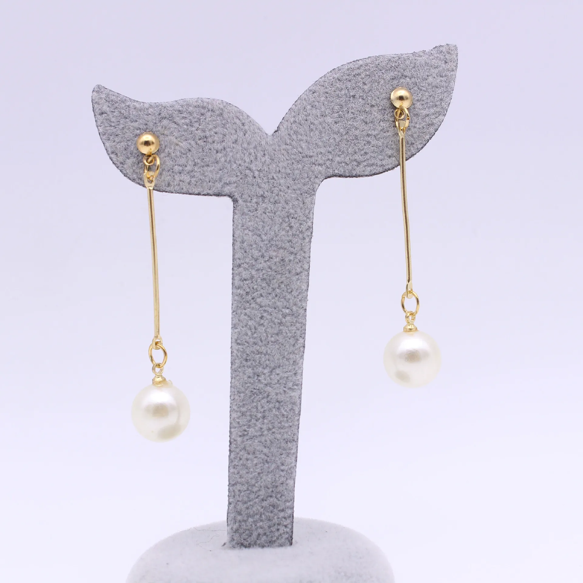 Korean White Pearl Long Dangle Earrings for Women Simple Tassel Round Imitation Pearl Ear Jewelry Valentine\'s Day Gift