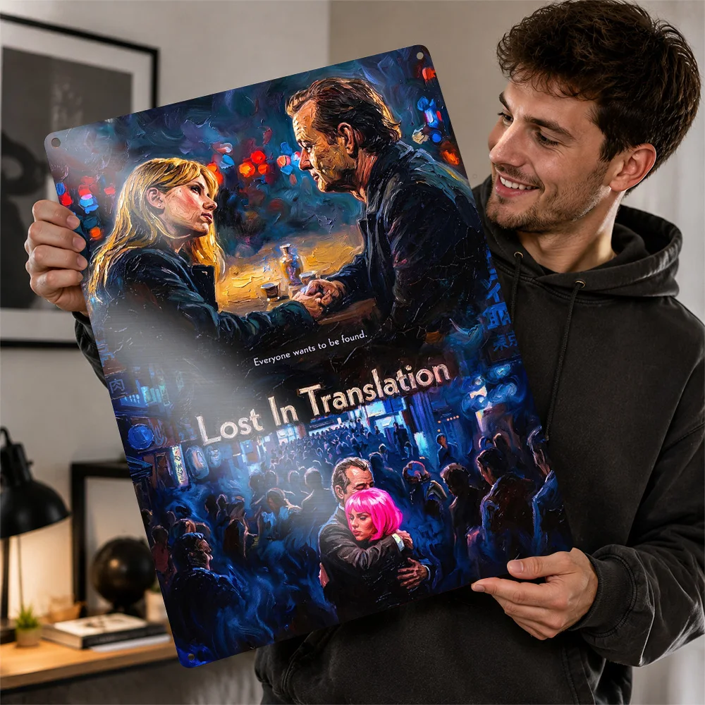 Lost in Translation Movie Metal Poster Perfect Gift for Fans Lovers Customized Wall Art Metal Sign for Office Decor Room Home