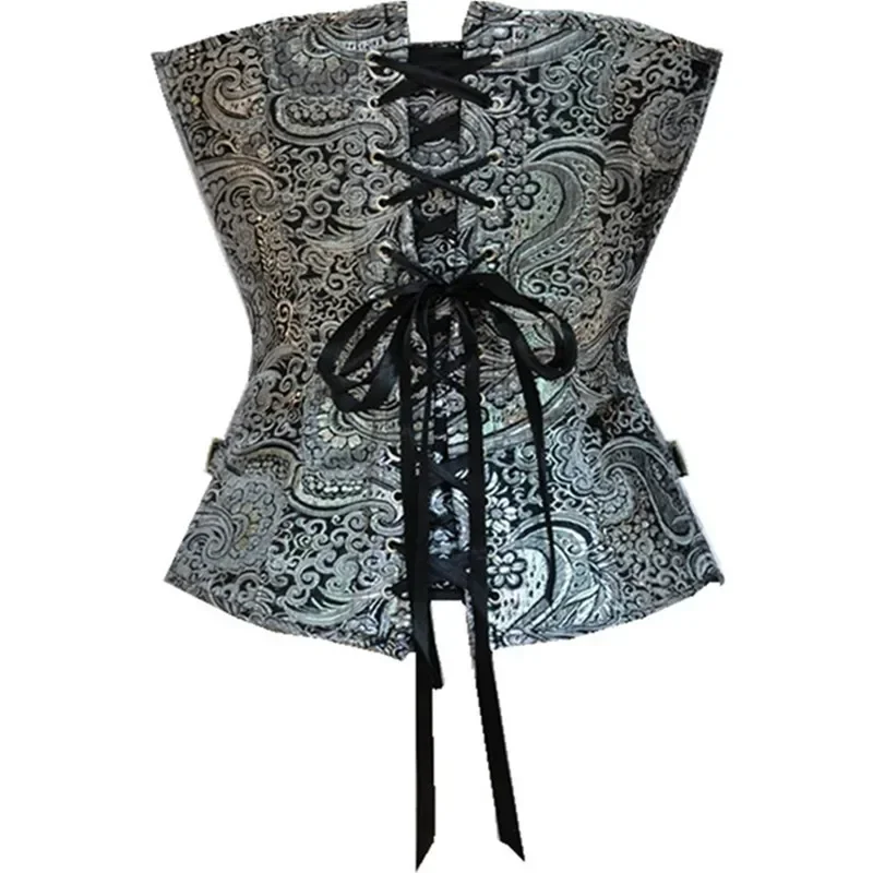 Steampunk Korsett Top plus Größe Frauen Bustier Über brust sexy Schnür Korsett Halloween Vintage Oberbekleidung Gothic Piraten Kostüm