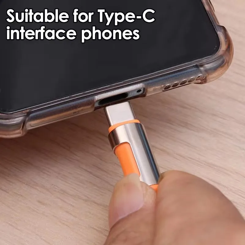 Cable de pantalla Digital LED de 120W, carga rápida USB tipo C, Cable de datos de alta velocidad para Huawei, Samsung, Xiaomi, Redmi, Android