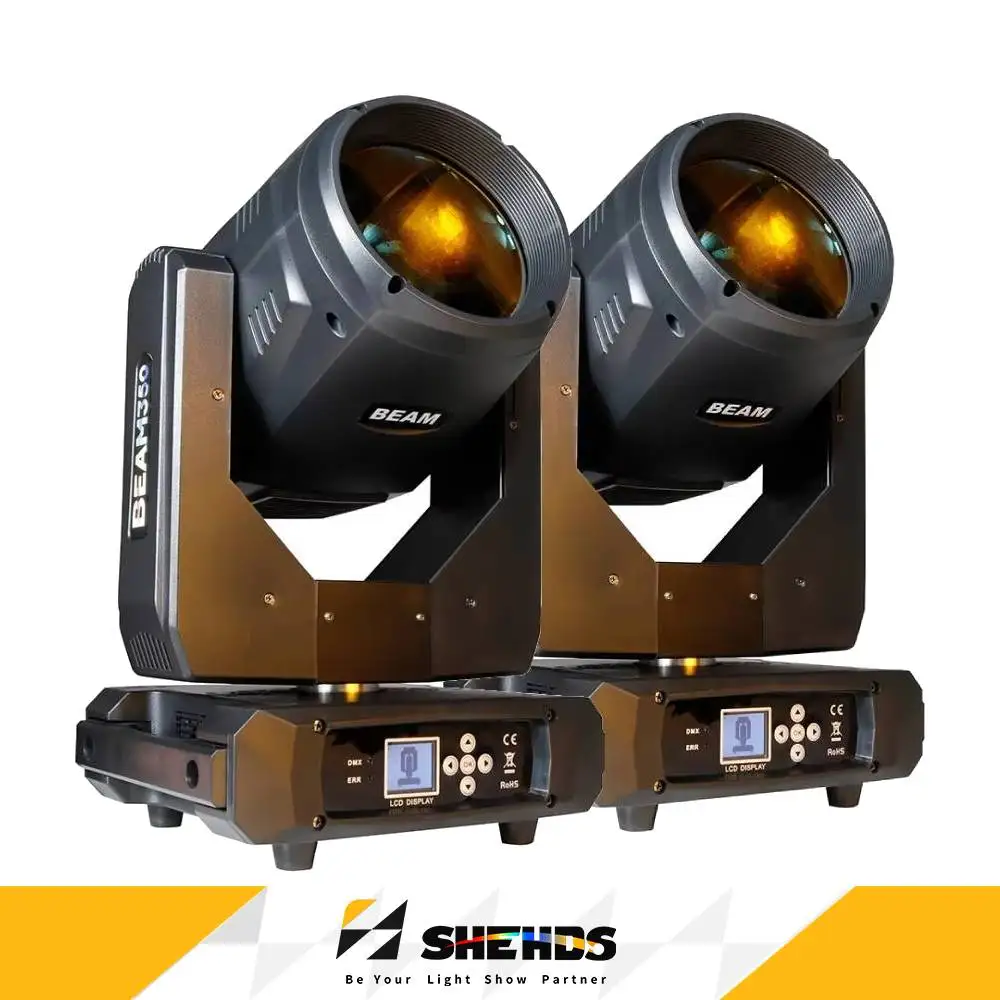 

SHEHDS 2pcs Bulb Beam 350W 17R Moving Head Lighting Frost 6 Color For DJ Disco Party Dance Wedding Concert Stage Equipment