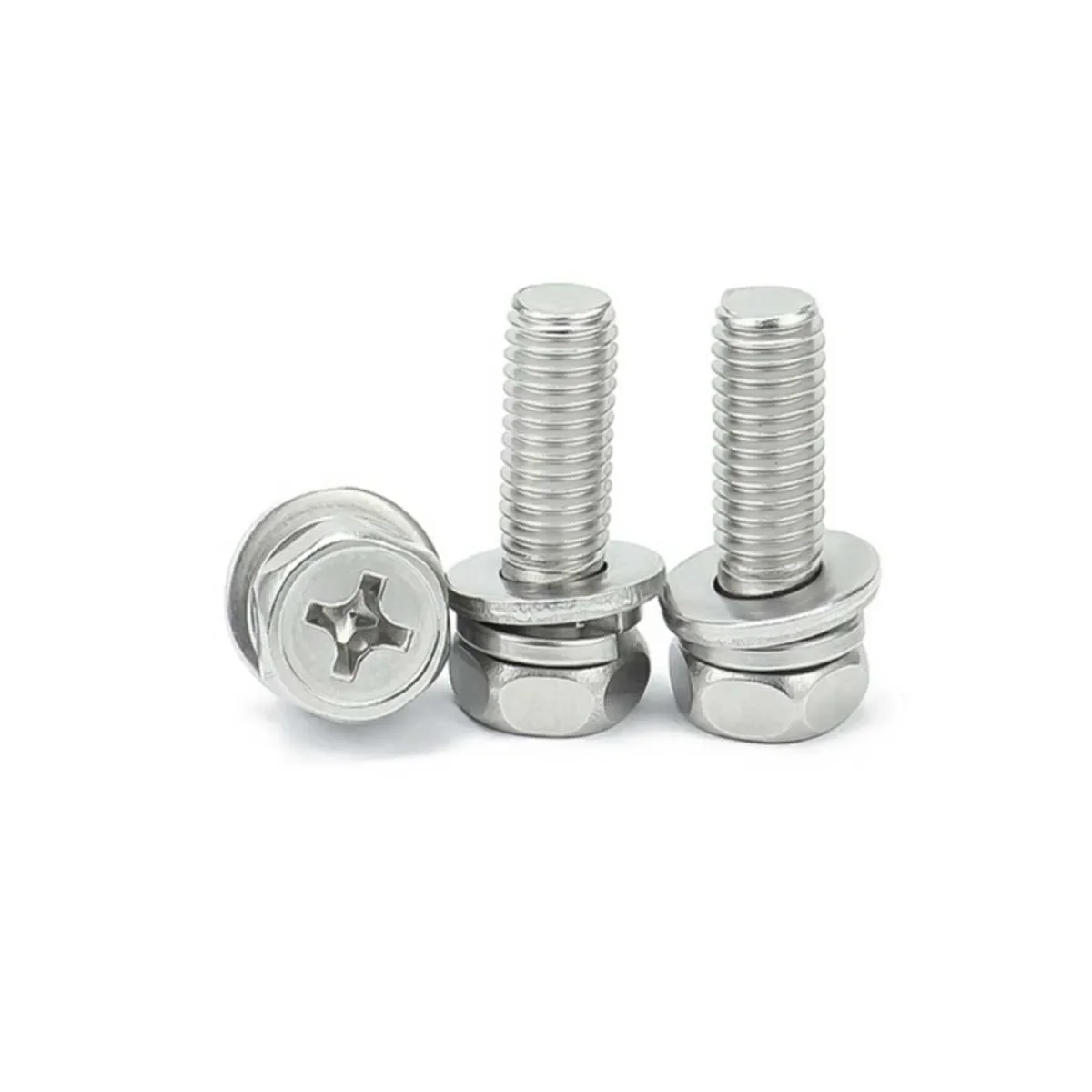 316 Stainless Steel Cross Hexagonal Triple Combination Screw And Recessed Combination Bolt