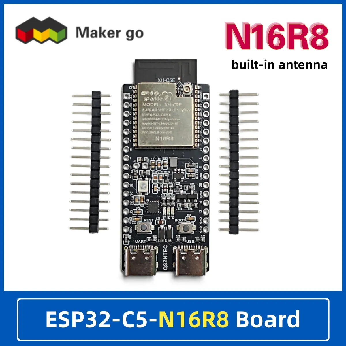 ESP32-C5-N16R8 Development Board 2.4 & 5 GHz Dual-Band Wi-Fi 6 Built-in Antenna