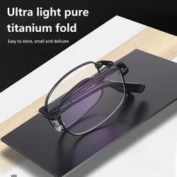 Ultra Light Comfortable Foldable Man Square Titanium Acetate Eyeglasses WoMen Fashion Optical Prescription Glasses Frame
