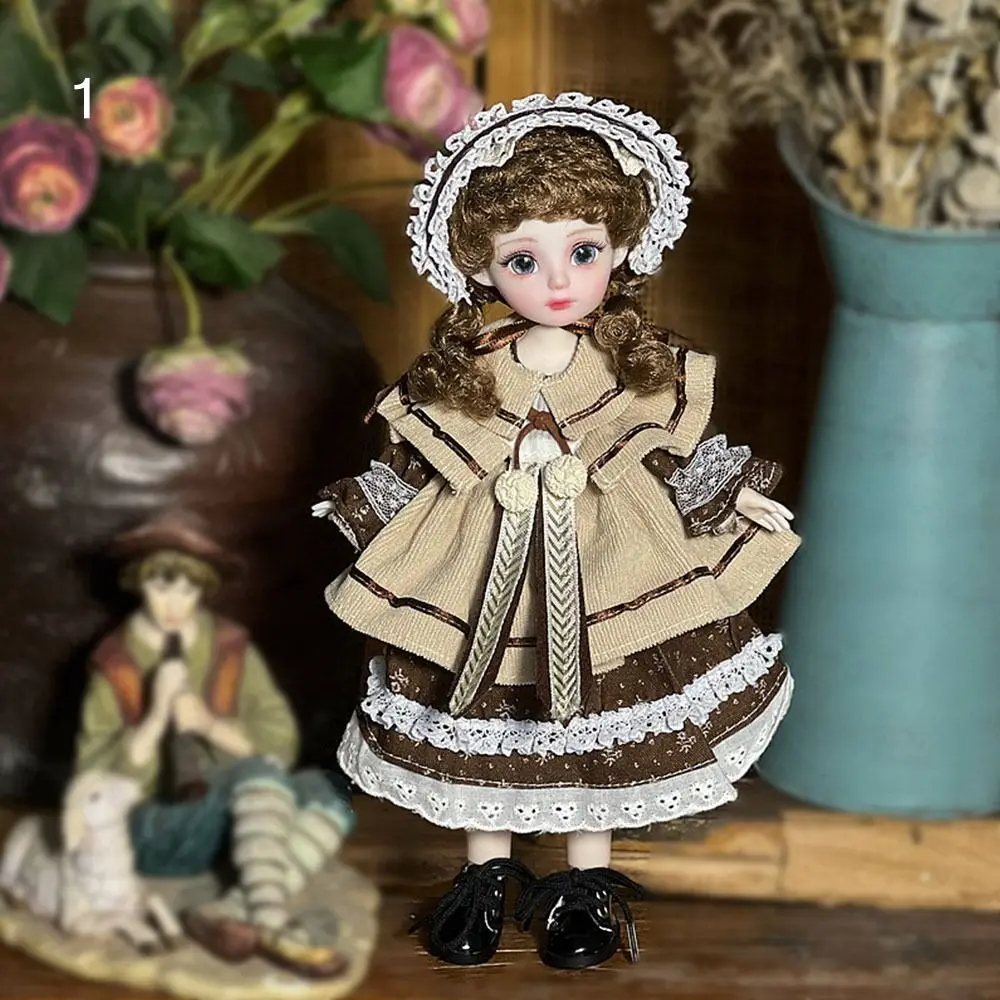30cm Pretty BJD Doll 1/6 SD Dolls Ball Jointed Doll DIY Toys with Clothes Outfit Shoes Wig Hair Makeup for Girls Kids Children