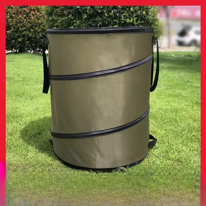 New Garden Folding Trash Can Garden Storage Fallen Can Capacity Weed Storage Large Outdoor Trash Cloth Bags Leaves Oxford