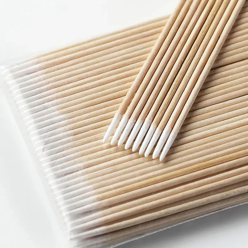 Tip Cotton Swab embroidery Makeup Eyebrow Trimming Eyeliner Superfine Small Head Toothpick Disposable Beauty Cleaning