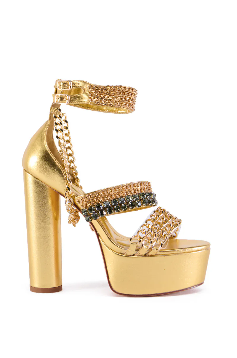 2025 Summer Sandals Beading Necklace High Heels Fairy Girl' Platform Chunky Chains Velvet Crystal Tassel Sandals One Line Lolita
