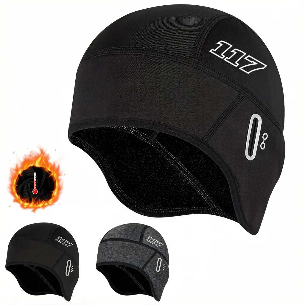 For Harley Softail Low Rider ST FXLRST FXRST Breakout Motorcycle Winter Thermal Cycling Cap Outdoor Under MTB Helmet Liner