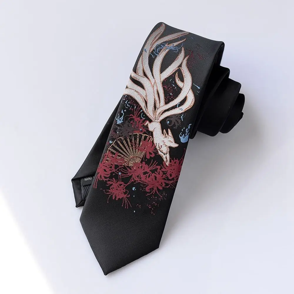 

Jacquard Chinese style Costume Accessories Props Antiquity Prting Women JK Uniform Ties Anime Neck Tie Men Ties Cosplay Tie
