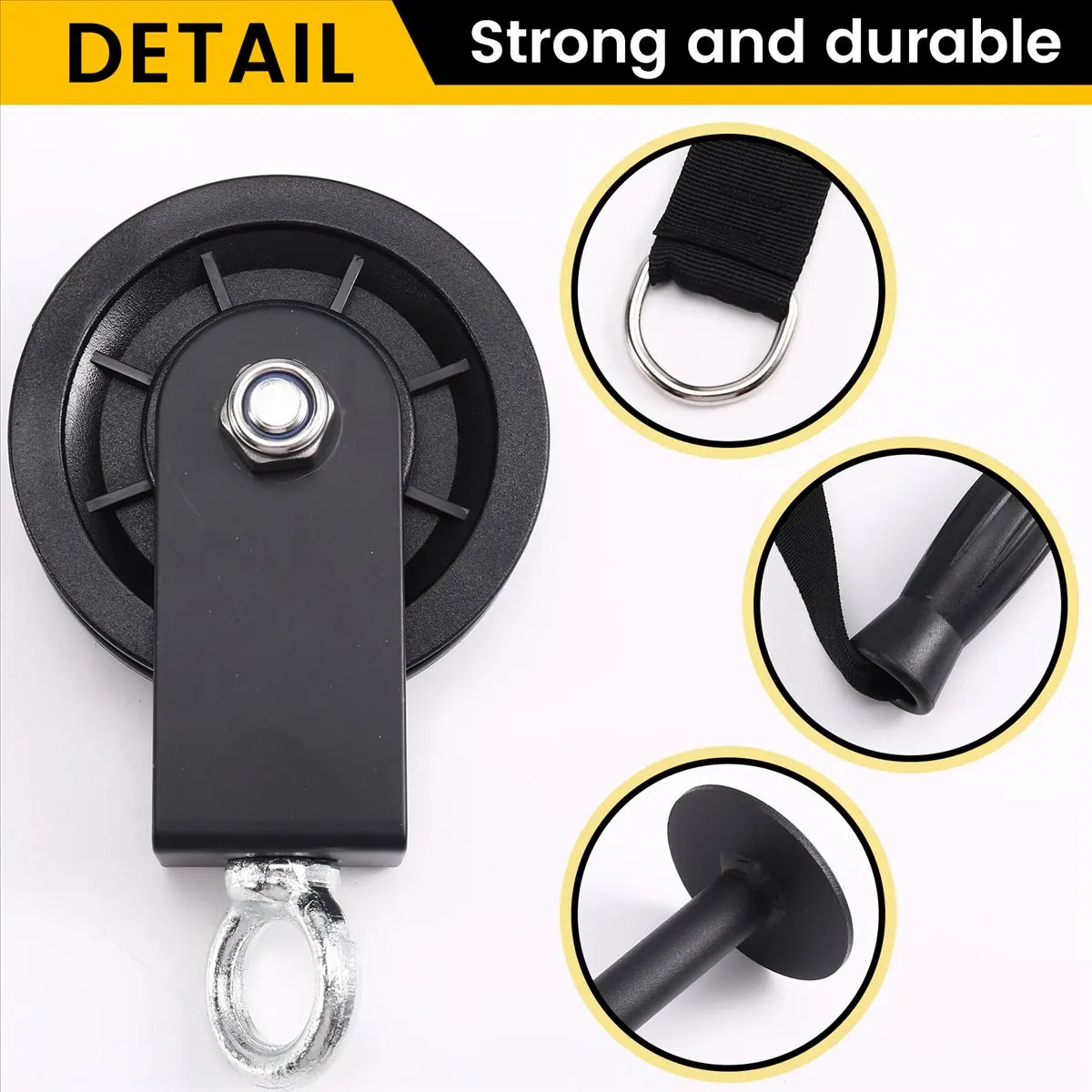 useful DIY Fitness Pulley Cable Set Blaster Trainer Arm Biceps Triceps Strength Trainning Attachment Gym Workout Equipment