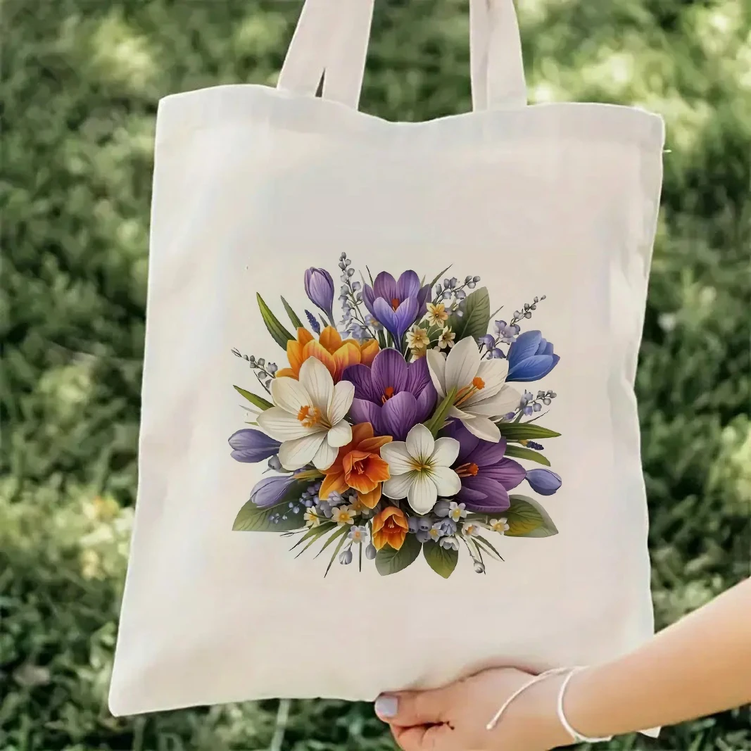 

Retro Floral Butterfly Shopping Bag Fashion Vintage Patterns Canvas Tote Bag Large Durable Commuter Tote Book Bag for Work